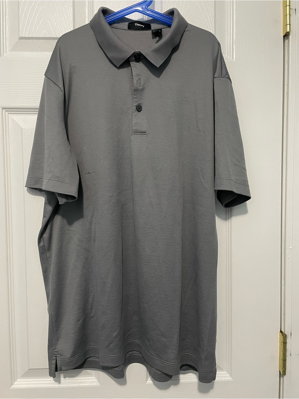 Theory Men's Gray Short-Sleeve Polo